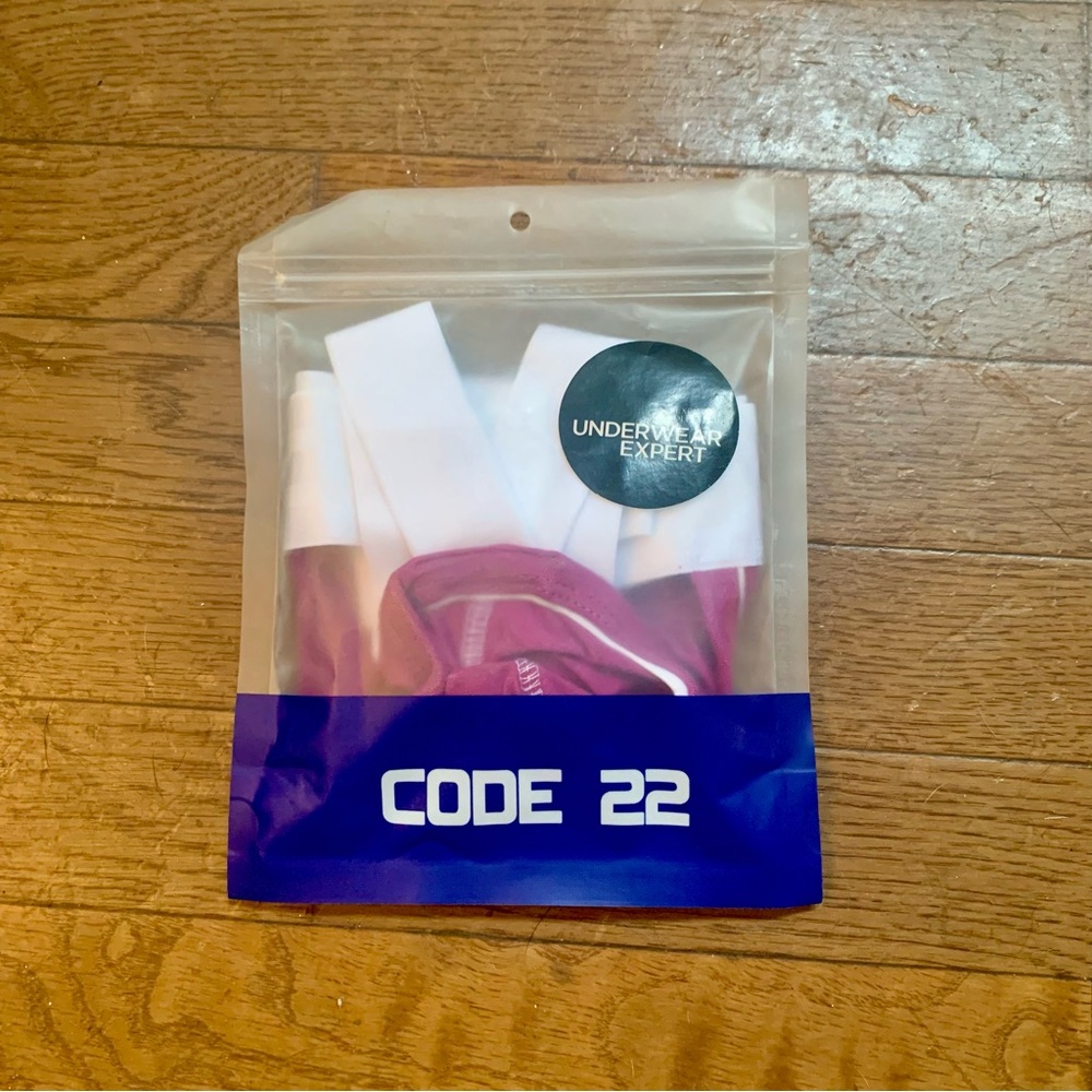 CODE 22 Mens Underwear  Motion Jockstrap  | Small | Grape w/White Straps NEW!!